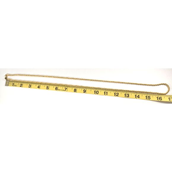 Rope Gold Tone Necklace Signed Monet - Picture 7 of 16